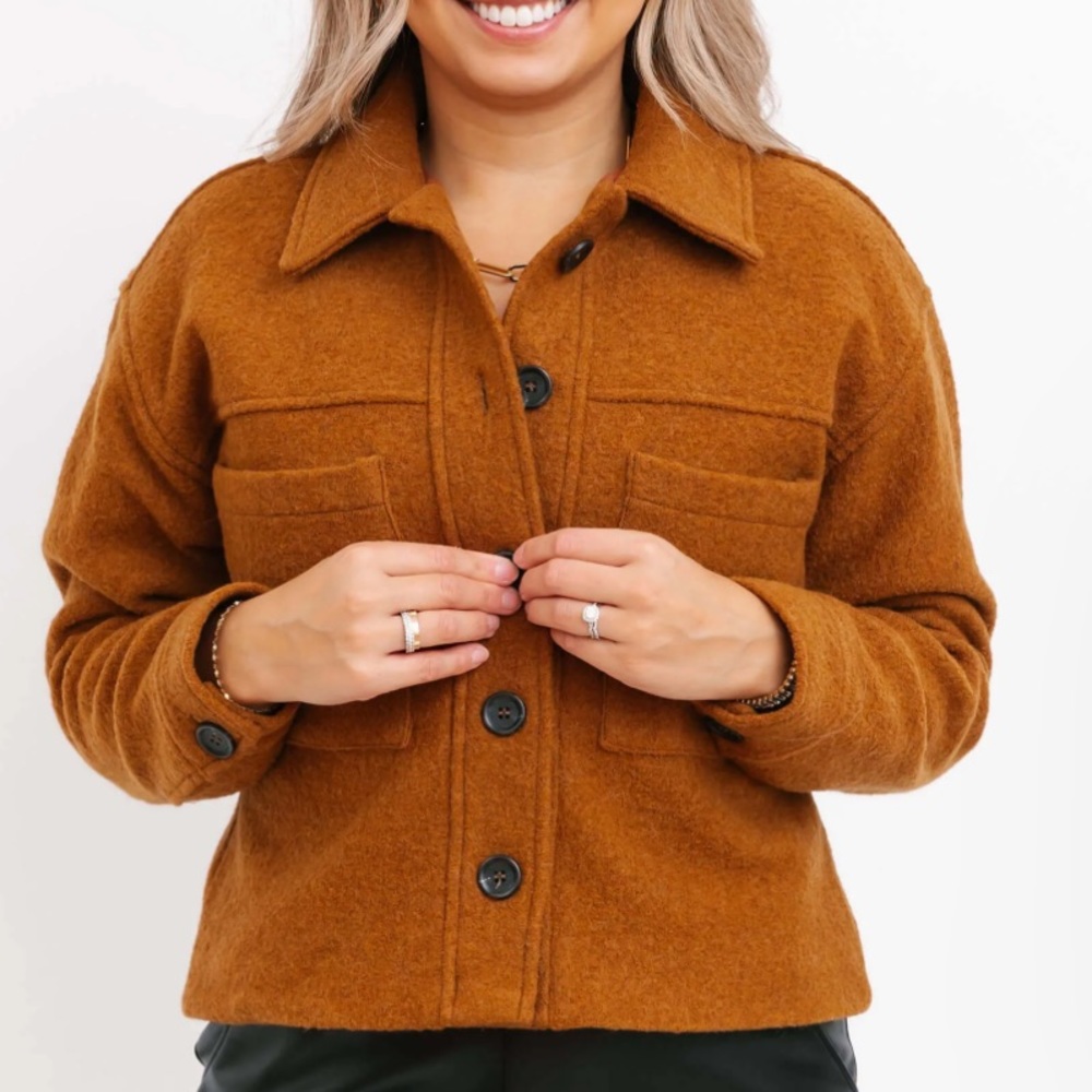 smash tess emory cropped jacket M/L new